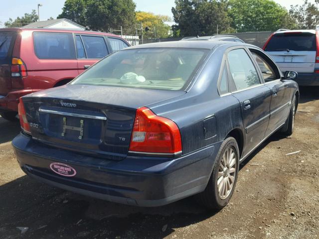 YV1TS91Z041381142 - 2004 VOLVO S80 T6 BLUE photo 4