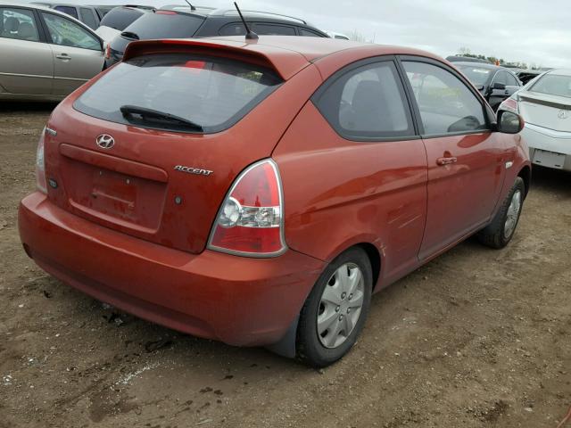 KMHCM3AC0AU151096 - 2010 HYUNDAI ACCENT BLU ORANGE photo 4