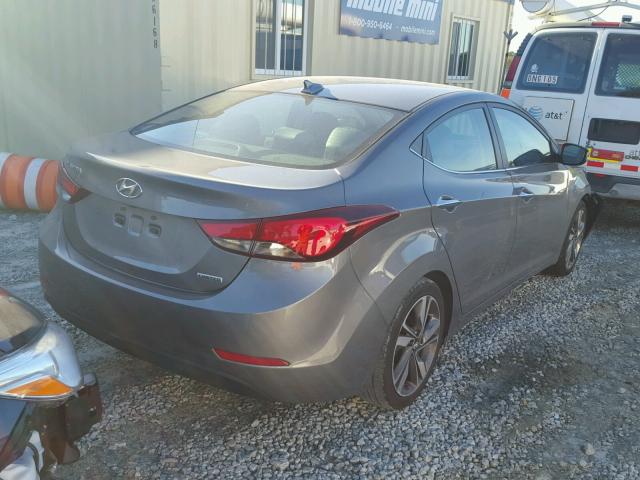 5NPDH4AE5EH485984 - 2014 HYUNDAI ELANTRA SE SILVER photo 4