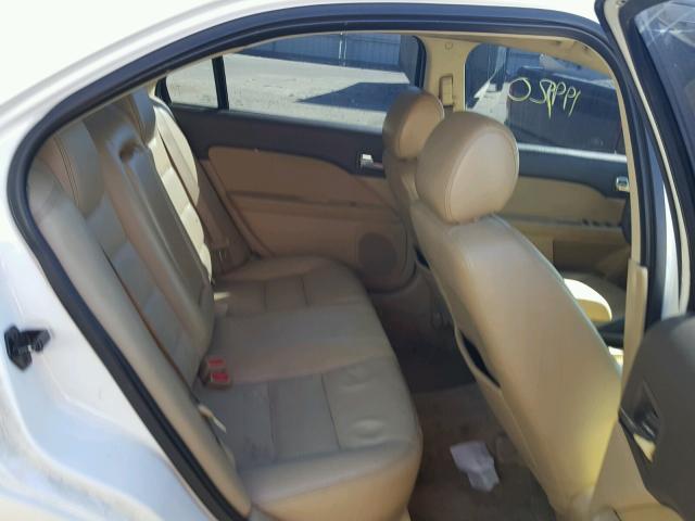 3FAFP08106R103081 - 2006 FORD FUSION SEL WHITE photo 6