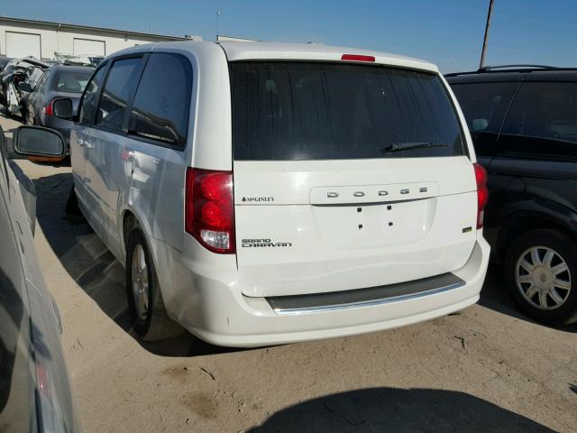 2C4RDGCG3DR524736 - 2013 DODGE GRAND CARA WHITE photo 3