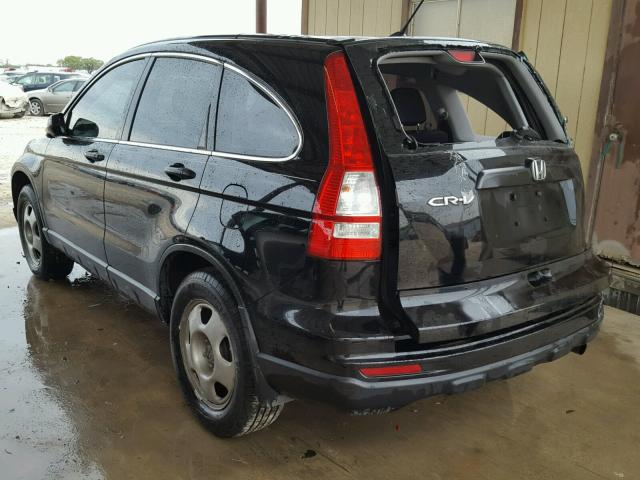 3CZRE3H31AG700996 - 2010 HONDA CR-V LX BLACK photo 3