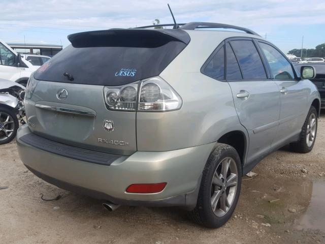 JTJGW31U860004710 - 2006 LEXUS RX 400 SILVER photo 4