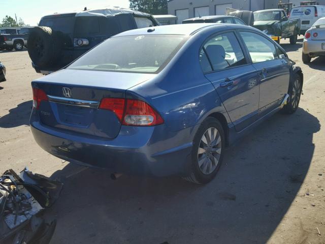 19XFA16809E003334 - 2009 HONDA CIVIC EX BLUE photo 4