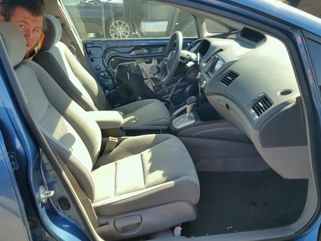 19XFA16809E003334 - 2009 HONDA CIVIC EX ლურჯი ფოტო 5