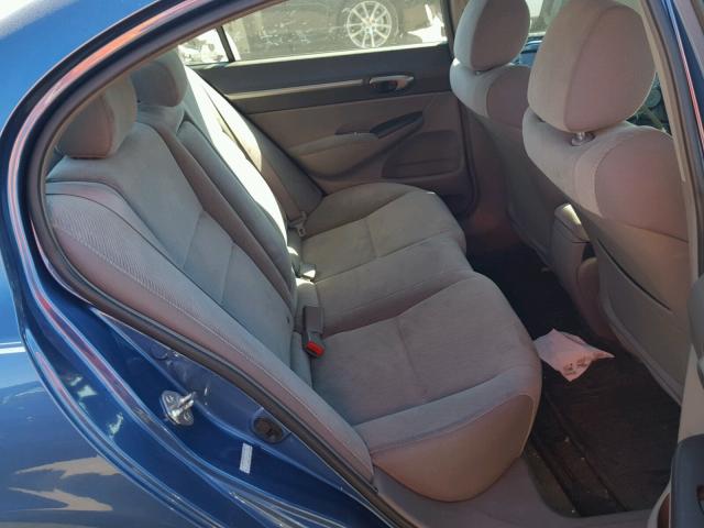 19XFA16809E003334 - 2009 HONDA CIVIC EX ლურჯი ფოტო 6