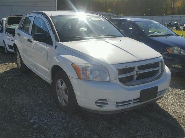 1B3HB28B67D285046 - 2007 DODGE CALIBER WHITE photo 1