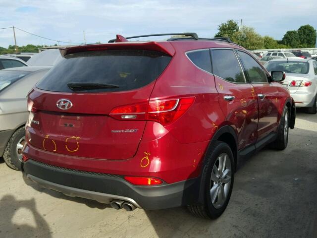 5XYZU3LA8DG097045 - 2013 HYUNDAI SANTA FE S RED photo 4