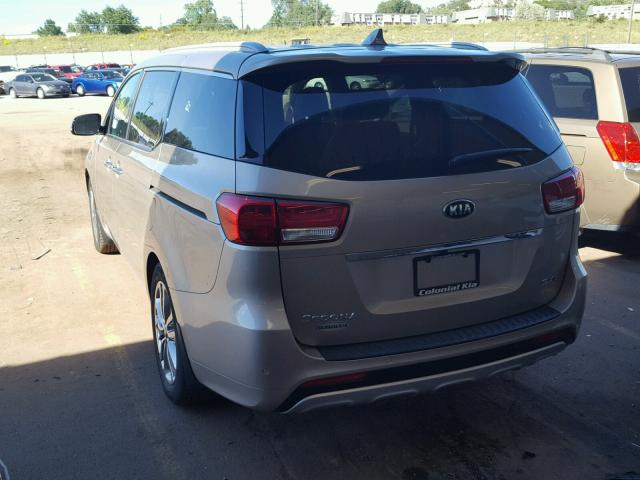 KNDME5C16F6046958 - 2015 KIA SEDONA SXL BEIGE photo 3