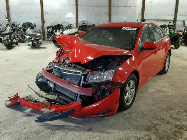 1G1PC5SB6E7430981 - 2014 CHEVROLET CRUZE LT RED photo 2