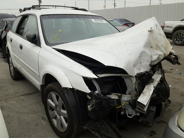 4S4BP61C897343655 - 2009 SUBARU OUTBACK 2. WHITE photo 1