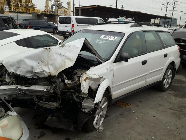 4S4BP61C897343655 - 2009 SUBARU OUTBACK 2. WHITE photo 2