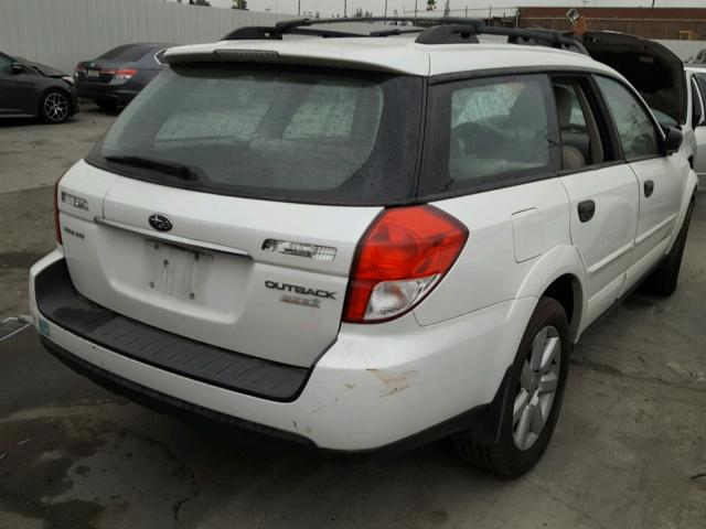 4S4BP61C897343655 - 2009 SUBARU OUTBACK 2. WHITE photo 4