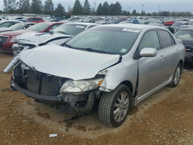 2T1BU40E99C117160 - 2009 TOYOTA COROLLA BA SILVER photo 2