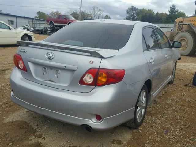 2T1BU40E99C117160 - 2009 TOYOTA COROLLA BA SILVER photo 4