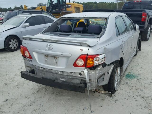 1NXBU40E39Z112874 - 2009 TOYOTA COROLLA BA SILVER photo 4