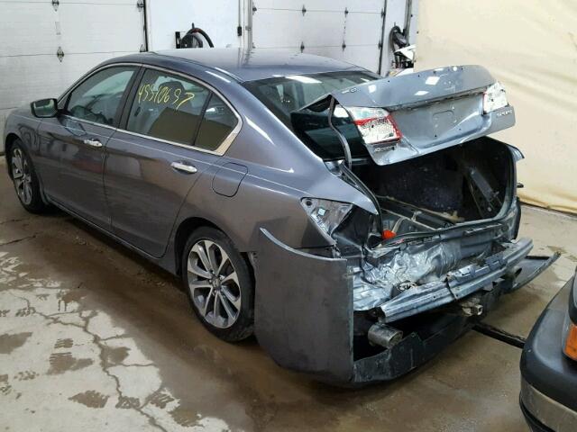 1HGCR2F58DA246846 - 2013 HONDA ACCORD SPO GRAY photo 3