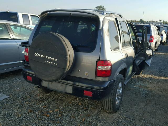 KNDJB723815017258 - 2001 KIA SPORTAGE GRAY photo 4