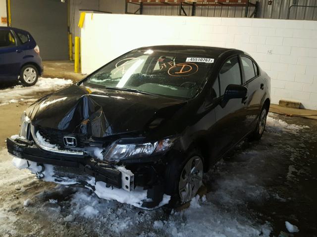 2HGFB2F52EH518960 - 2014 HONDA CIVIC BLACK photo 2