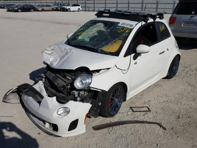 3C3CFFFH5ET291587 - 2014 FIAT 500 ABARTH WHITE photo 2