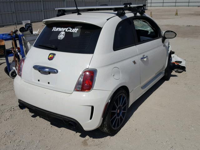 3C3CFFFH5ET291587 - 2014 FIAT 500 ABARTH WHITE photo 4