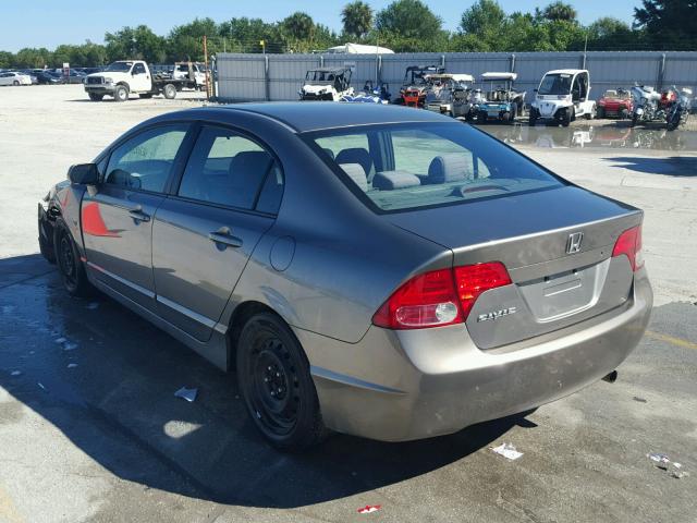 1HGFA155X7L114969 - 2007 HONDA CIVIC GRAY photo 3