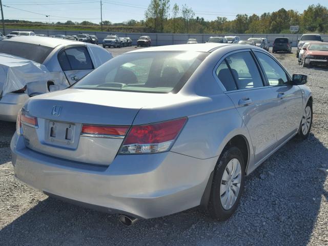 1HGCP2F33BA128673 - 2011 HONDA ACCORD LX SILVER photo 4