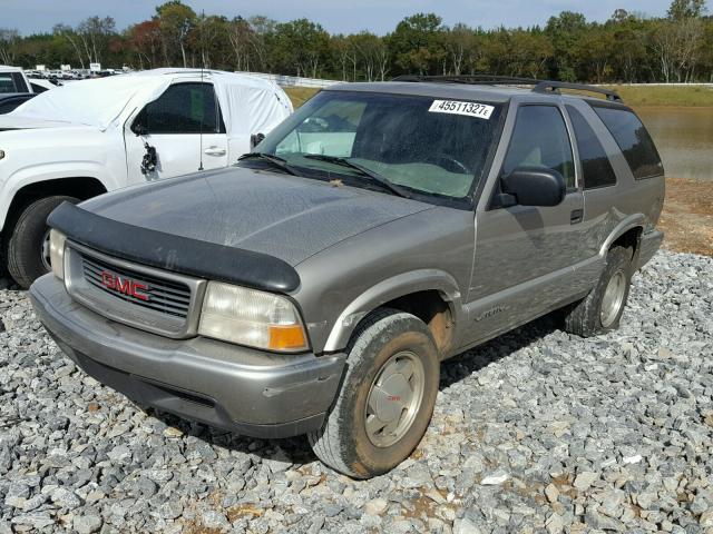 1GKCS18W61K142739 - 2001 GMC JIMMY GRAY photo 2