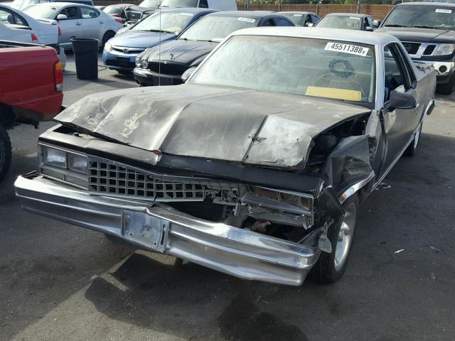 3GCCW80H2HS915341 - 1987 CHEVROLET EL CAMINO TWO TONE photo 2