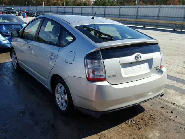 JTDKB22U650127986 - 2005 TOYOTA PRIUS SILVER photo 3