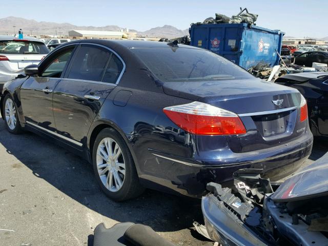 KMHGC46F59U048913 - 2009 HYUNDAI GENESIS 4. BLUE photo 3