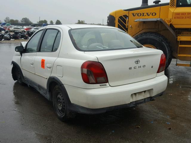 JTDBT1235Y0018597 - 2000 TOYOTA ECHO WHITE photo 3