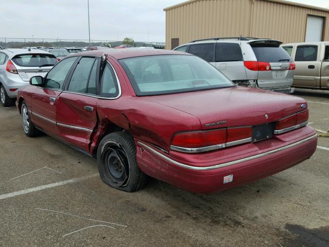 2FALP73W7SX198961 - 1995 FORD CROWN VICT RED photo 3