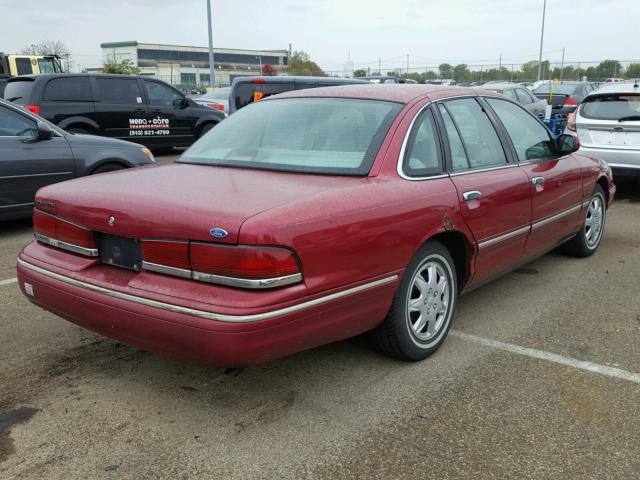 2FALP73W7SX198961 - 1995 FORD CROWN VICT RED photo 4