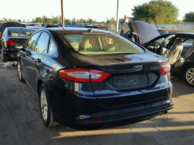 3FA6P0H77ER243793 - 2014 FORD FUSION SE BLACK photo 3