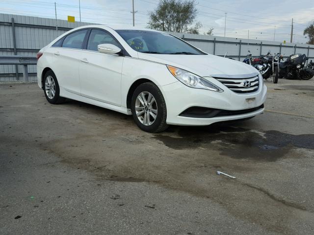 5NPEB4AC4EH894207 - 2014 HYUNDAI SONATA GLS WHITE photo 1