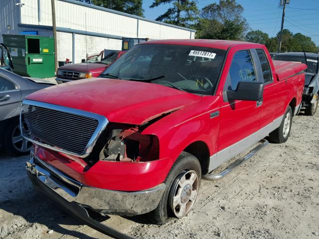 1FTPX12V57NA40161 - 2007 FORD F150 RED photo 2