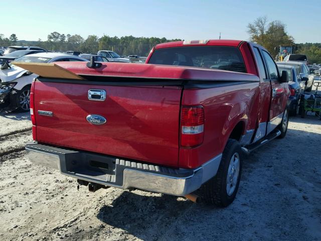 1FTPX12V57NA40161 - 2007 FORD F150 RED photo 4