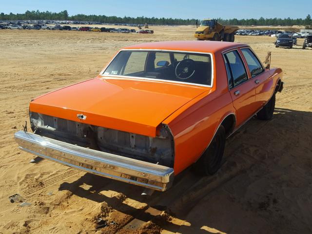 1G1BL69Z4GY135216 - 1986 CHEVROLET CAPRICE ORANGE photo 4