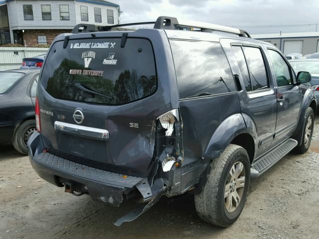 5N1AR1NB8AC620598 - 2010 NISSAN PATHFINDER GRAY photo 4