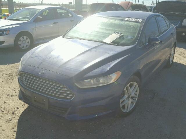 3FA6P0H78GR245751 - 2016 FORD FUSION SE BLUE photo 2