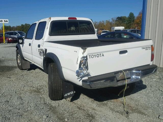 5TEHN72N34Z427524 - 2004 TOYOTA TACOMA DOU WHITE photo 3