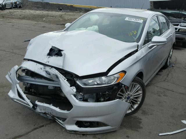 3FA6P0HD7ER111364 - 2014 FORD FUSION SE SILVER photo 2