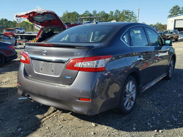 3N1AB7AP9DL777548 - 2013 NISSAN SENTRA S GRAY photo 4