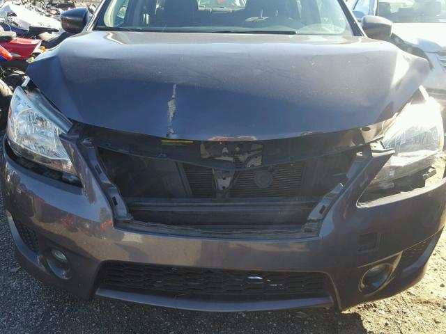 3N1AB7AP9DL777548 - 2013 NISSAN SENTRA S GRAY photo 9