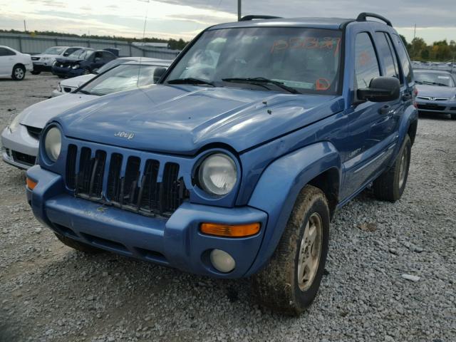 1J4GL58K13W720590 - 2003 JEEP LIBERTY LI BLUE photo 2