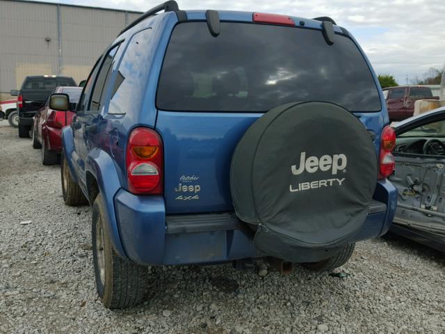 1J4GL58K13W720590 - 2003 JEEP LIBERTY LI BLUE photo 3