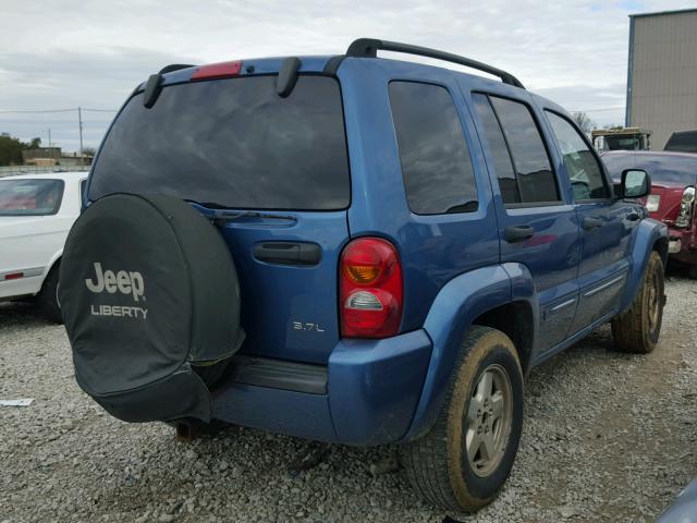 1J4GL58K13W720590 - 2003 JEEP LIBERTY LI BLUE photo 4