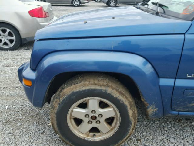 1J4GL58K13W720590 - 2003 JEEP LIBERTY LI BLUE photo 9