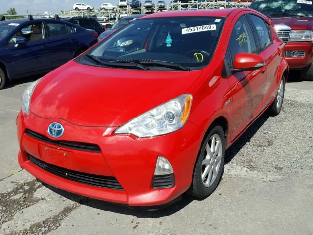 JTDKDTB33C1506099 - 2012 TOYOTA PRIUS C RED photo 2